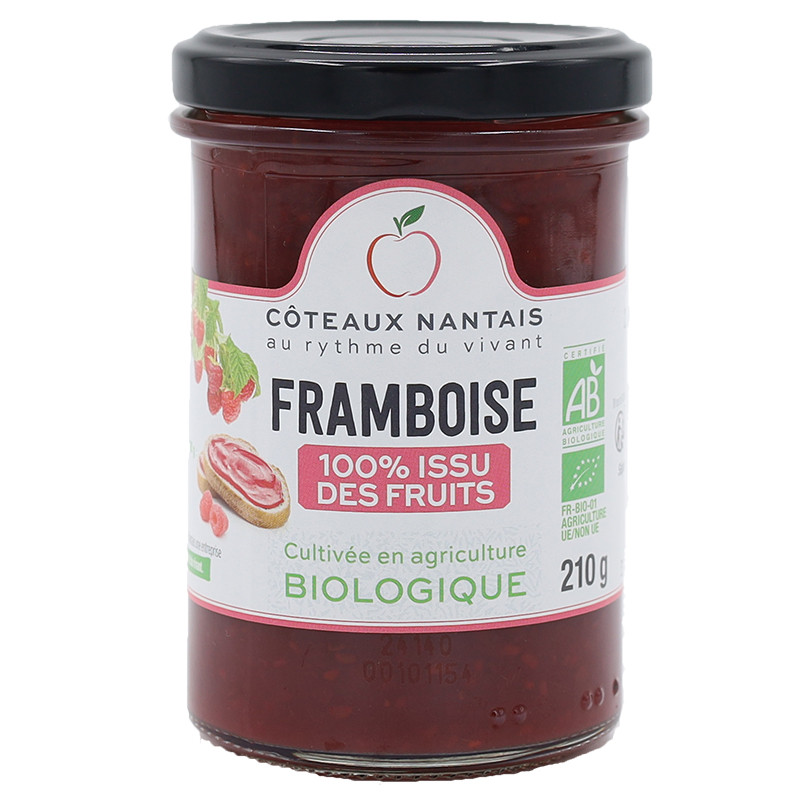 Fruits à tartiner framboise bio 210g des Côteaux Nantais, idéal pour accompagner sur des tartines de pain, ou des crêpes... Fruits à tartiner framboise bio 210g des Côteaux Nantais, idéal pour accompagner sur des tartines de pain, ou des crêpes...