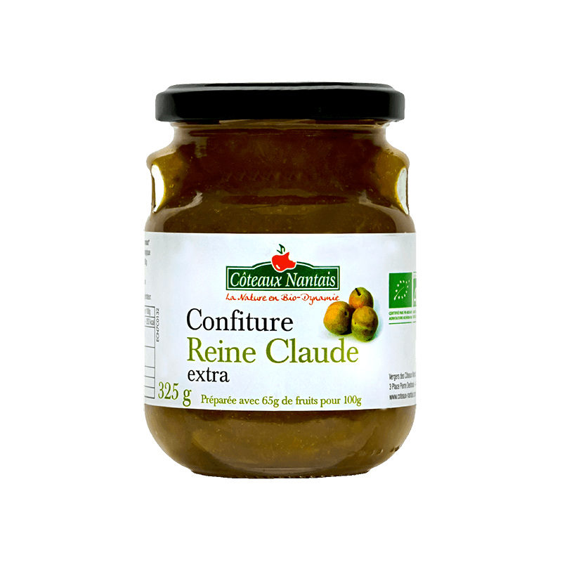 Confiture de Reine Claude extra Bio - 325 g, Côteaux Nantais, idéal pour accompagner des tartines de pain, ou des crêpes... Confiture de Reine Claude extra Bio - 325 g, Côteaux Nantais, idéal pour accompagner des tartines de pain, ou des crêpes...