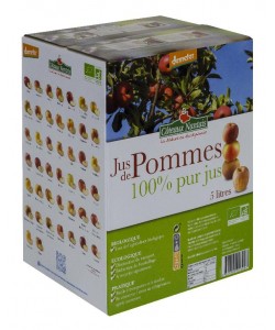 Jus de pommes Bio Demeter - 5L des Côteaux Nantais, issus de fruits 100 % Bio de pommes