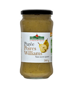 Purée de poires Williams Bio Demeter - 360 g idéal pour terminer les repas sans sucre et purs fruits poires Williams