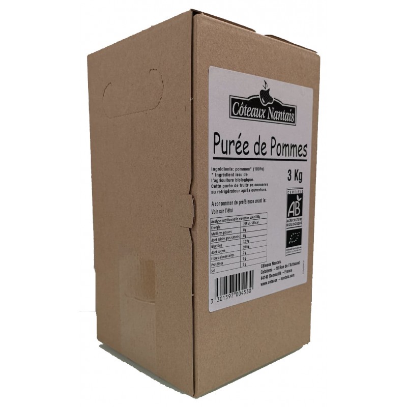 Purée de pommes Bio - 3kg idéal pour terminer les repas sans sucre et purs fruits pommes Purée de pommes Bio - 3kg idéal pour terminer les repas sans sucre et purs fruits pommes
