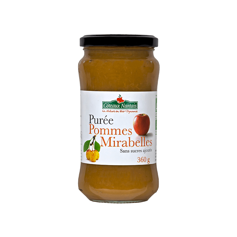 Purée pommes mirabelles Bio - 360 g Purée pommes mirabelles Bio - 360 g