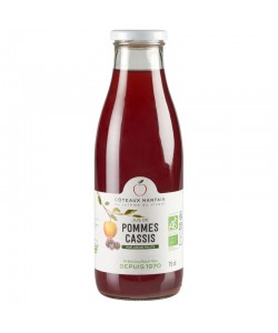 Jus pommes cassis Bio - 75 cL des Côteaux Nantais, issus de fruits 100 % Bio de pommes cassis