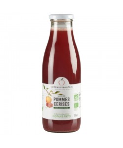 Jus pommes cerises Bio - 75 cL des Côteaux Nantais, issus de fruits 100 % Bio de pommes cerises