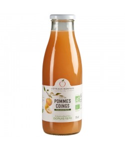 Jus pommes coings Bio - 75 cL des Côteaux Nantais, issus de fruits 100 % Bio de pommes coings