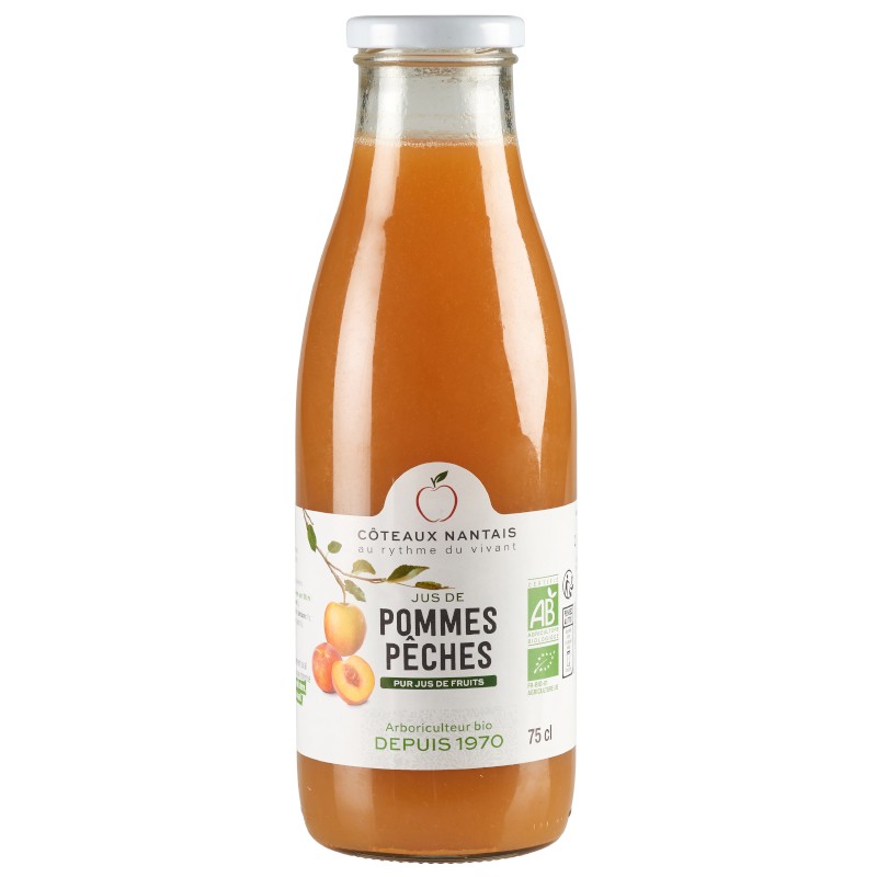 Jus pommes pêches Bio - 75 cL
