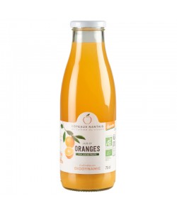 Jus d'oranges Bio Demeter - 75 cL des Côteaux Nantais, issus de fruits 100 % Bio d'oranges