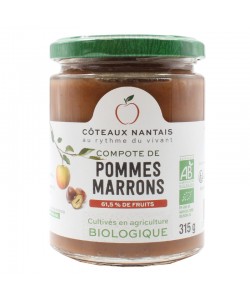 compote pomme châtaigne bio x 4 - 400 g - BIO VILLAGE