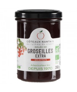 Gelée de groseilles Bio - 260 g des Côteaux Nantais, indispensables du petit déjeuner gout groseille