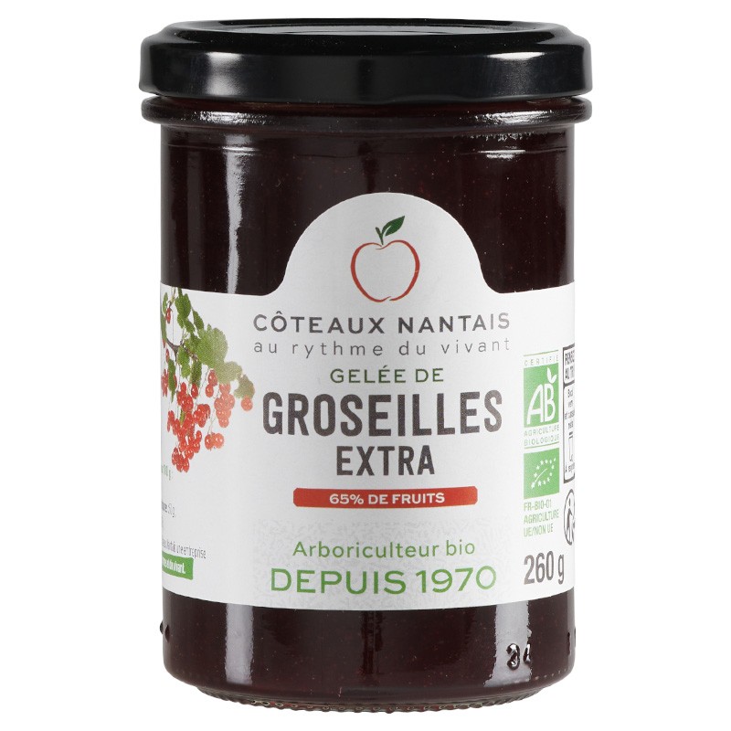 Gelée de groseilles Bio - 260 g - Côteaux Nantais