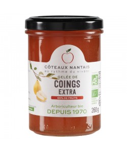 Gelée de coings Bio - 260 g des Côteaux Nantais, indispensables du petit déjeuner gout coings