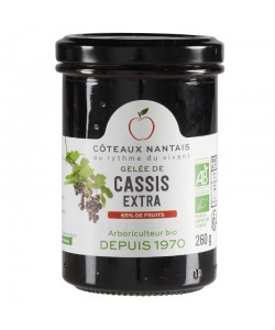 Gelée de cassis Bio - 260 g des Côteaux Nantais, indispensables du petit déjeuner gout cassis