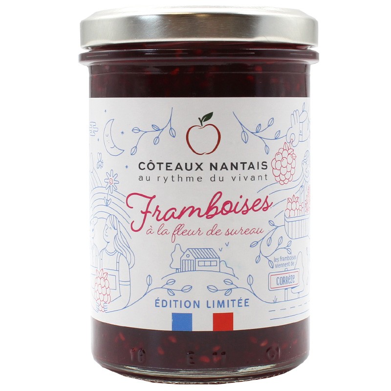 Confiture de framboises à la fleur de sureau Bio - Edition limité Confiture de framboises à la fleur de sureau Bio - Edition limité