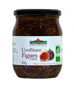 Confiture de figues extra Bio - 690 g, Côteaux Nantais, idéal pour accompagner des tartines de pain, ou des crêpes...