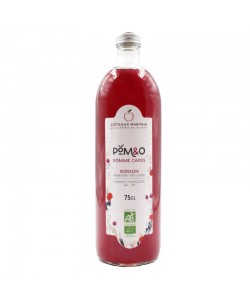 Pom&o pommes cassis Bio - 75cl, la boisson idéale pour se désaltérer avec la pomme et le cassis