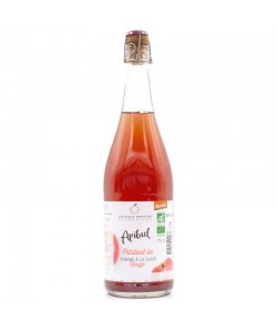 Apibul pommes Chair Rouge Bio Demeter - 75 cL des Côteaux nantais, pétillant savoureux à la bulle légère et rafraichissante
