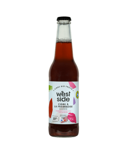 Cidre à la framboise WEST SIDE Bio - 33 cL des Côteaux Nantais, élaborés avec des pommes à couteaux et à cidre
