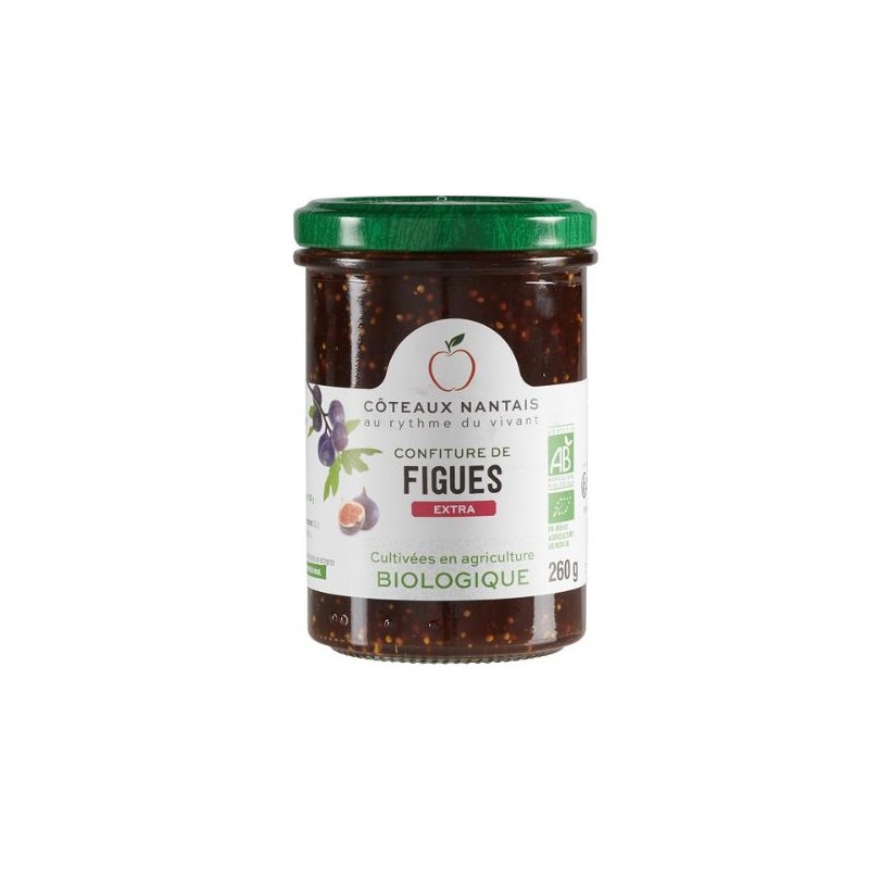 Confiture de figues extra Bio - 260 g,  idéal pour accompagner sur des tartines de pain, ou des crêpes...