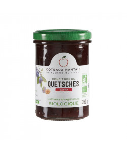 confiture quetsches bio - 260 g, des Côteaux Nantais, idéal pour accompagner sur des tartines de pain, ou des crêpes...