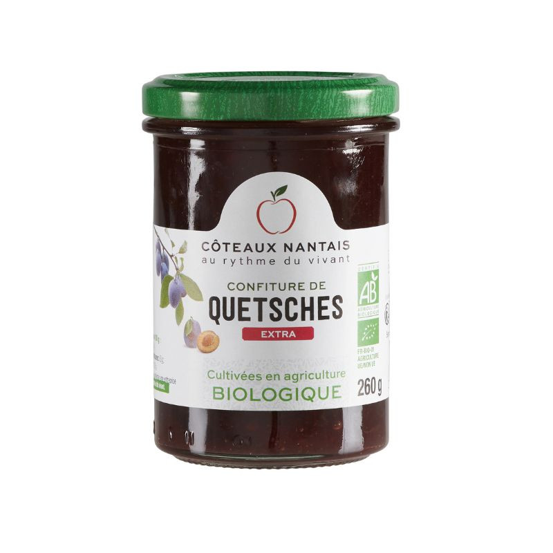 confiture quetsches bio - 260 g, des Côteaux Nantais, idéal pour accompagner sur des tartines de pain, ou des crêpes...