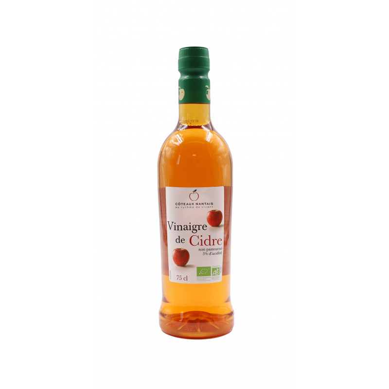 Vinaigre de cidre PET Bio - 75 cL des côteaux nantais, réalisé à base de pressage de pommes entières